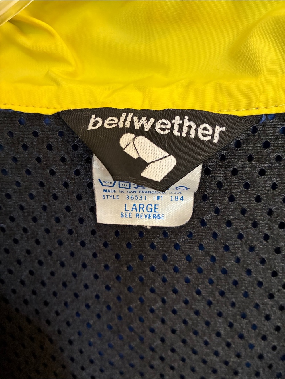 281 Women’s  Blue/Yellow Athletic Biker Jacket - Large